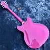 Grote – guitare électrique Jazz Semi creuse en érable rose, Style 335, avec trous F, 2023