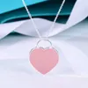 2024 19mm coração colar feminino aço inoxidável moda pingente rosa casal jóias presentes do dia dos namorados namorada atacado melhor qualidade