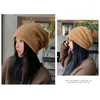 Basker bekväm plysch hatt super mjuk koreansk stil kvinnors imitation hög höst vinter utomhus varm
