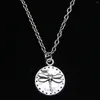 Chains 20pcs Fashion Necklace 15mm Dragonfly Pendants Short Long Women Men Colar Gift Jewelry Choker