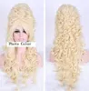 Perücken, 100 % nagelneu, hochwertige Modebild-Perücke mit voller Spitze, Halloween Marie Antoinette, 80 cm lange beige Anime-Cosplay-Party-Haarperücke