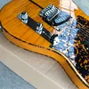 Glossy Orange Flame Maple Top Mat Cat TL Electric Guitar with Maple Fingerboard