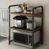Portaoggetti da cucina Scaffali Scaffale per microonde Condimento per forno da tavolo a tre strati per controsoffitto domestico
