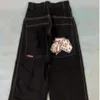 Jeans masculinos jnco y2k homens hip hop grande buda listra gráfica retro azul baggy calças jeans gótico harajuku cintura alta calças largas c1