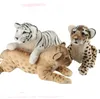 Dorimytrader Weiche Kuscheltiere Tiger Plüschtiere Kissen Tier Löwe Peluche Kawaii Puppe Realistischer Leopard Baumwolle Mädchen Spielzeug Chris4727963