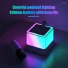 Lampes de table Machine à karaoké Haut-parleurs de microphone Bluetooth portables Lumière ambiante stéréo RVB de haute qualité pour la maison extérieure