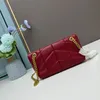 Bolso de hombro a la moda, bolso cruzado con solapa, bolso de hombro de diseñador, bolso de mano de diseñador para mujer, bolso de lujo con cadena, bolso