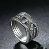 Pandoras Ring Tasarımcı Mücevherleri Kadınlar için Orijinal Kalite Bant Yüzükleri 925 Gümüş Yüzük Boncuk Narin Yüzük Lüks Doğum Günü Hediyesi