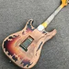 El yapımı Vintage Sunburst Aged Relic kalıntıları SRV ELECT GİTAR