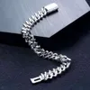 HipHop Miami chaîne cubaine diamant broche lien 12MM grosse chaîne à maillons cubains/bracelet cubain