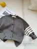 Cardigan ricamo cane cartone animato per bambini 2024 primavera ragazzi ragazze torsione maglione lavorato a maglia outwear bambini banda manica lunga casual top vestiti Z6470