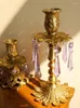 Ljushållare Crystal Love Streamer Magic Color Series mässing Vintage Style Candlestick