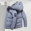 Parkas pour hommes nouveau dans la veste pour hommes épaissir coton rembourré chaud rabat poche pardessus automne hiver à capuche Streetwear J240103