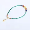 Charm Bracelets Natural Turquoise Bracelet For Women Handmade Refined Fine Jewelry With 2-3mm Mini Stone Beads Accessories