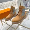 Ranger Enkellaars Designer heren Dames Laarzen Platte Ranger Combat Boot Parijs Metropolis Enkellaars Leer Territory Winter Sneaker Moto Biker Trainer Booties 04