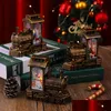 Dekoracje świąteczne świecące Święty Mikołaj pociąg Driving pociąg Nocna światła wiatr Lantern Kreatywny prezent ozdoby upuszcze