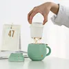 300ML Portable Tea Mug Travel Set For Business Trip Carry Water Cup Filter Quickly Brew Utensils Drinkware Lucky Cat 240102