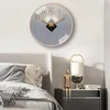 Horloges murales 12 pouces horloge cadre doré moderne minimaliste personnalisé monté décoration de salon silencieux