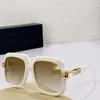 Vintage Square Sunglasses Legends 607 Cream Gold Mirror Men Driving Glasses Hip hop Women Fashion Sun Glasses for Holiday Sports S282a