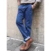 Saucezhan 315XX18SX Jeans da uomo con cimosa lavata per cerniera con vestibilità affusolata e invecchiata 18 oz 240102