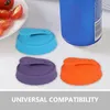 Dinnerware 6pcs Soda Can Leak-proof Caps Reusable Covers Silicone Sealing Lids