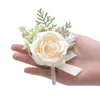Dekorativa blommor 13Colors Wedding Beach Boutonniere Button Holes Groom Groomman Man Rose Accessories Prom Suit Decoration