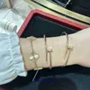 여성과 남성을위한 디자이너 뱅글 카터 Juste Nail Bracelet 18K Rose Gold Head Tail with Diamonds 남성 여성은 원래 상자 pyj