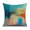 Pillow Orange Tie Dye Throw Cover Multicolor Linen Material Home Sofa Living Room Bedroom Nordic Style Decorative