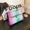 Evening Bags Multicolour Small Square Bag For Women Top Brand Shoulder Designer Handbag Classic Femme Crocodile Pattern Crossbody