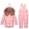 Manteau nouveau-né vêtements ensemble vestes costume bébé enfant en bas âge épaississement hiver neige combinaison russie hiver enfants filles garçons Snowsuit combinaison LJ20