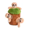 4 pièces créatif grinçant en peluche jouet pour animaux de compagnie amusant cacher chercher chien Animal en peluche trou d'arbre sûr non toxique terrier 240103