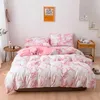 Sängkläder sätter marmor vanligt tryckt set mjuk dubbla täcken för euro hemtextilpar bekväm säng tvilling ??