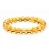 Bracelets en pierre de cristal de Quartz jaune, brin 6mm/ 8mm/10mm, perles Super main, bijoux extensibles pour Couples féminins et masculins