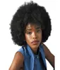 Афро-кудрявый вьющийся парик, женский 6-дюймовый короткий парик машинного производства для женщин, человеческие волосы хорошего качества, черный парик для косплея с челкой6029016