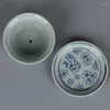 Bottiglie Cinese Ming Wanli Vaso di Porcellana Blu e Bianco Modello di Fiori Vaso di Fiori 3,82"