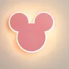 Lámpara de pared Aplique rosa Dormitorio infantil Iluminación LED decorativa Sala de estar Mesita de noche Pasillo Decoración Luz