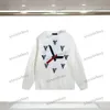 2024 Designers Sweaters luxury Mens Womens lattice jacquard letter Leather label Paris Fashion Top Quality Tees Street long Sleeve luxurys gray black M-XXL