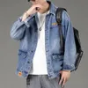 Mężczyzn dżinsowy streetwear streetwear hip hop męskie kurtki dżinsowe męskie luźne luźne odzież wierzchnia Koreańska wersja luźna powłoka s-4xl 240102