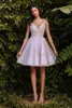 Sukienki imprezowe Krótka sukienka na studniówkę 2024 Tiul i koronkowe aplikacje balowe Formalne złudzenie księżniczki