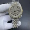 مشاهدة أوتوماتيكية Gold Men Case Full Case Diamonds 41mm Diamonds Dial Diamond Stones Watch Watch