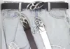 Y2k cuir femmes ceinture mode géométrique flamme boucle jean noir taille Vintage femme ceinture hommes ceintures accessoires 240103