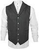 Jackets Men's Suit Vest Tailored Collar Dark Gray Wool Tweed Single Breasted Slim Fit Waistcoat Formal Business Groomman Wedding Vests