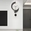 Väggklockor trä stor storlek vardagsrum nordisk tyst designer mode modern klocka hängande lyx reloj pared dekoration