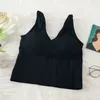 Camisoles & Tanks Sleeveless In Off Top Cotton Built Sexy Camisole Tops Vest V-neck Tube Bra Summer One-piece Women Sports Shoulder