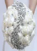 Bruidsboeketten Kristal Satijn Houden Kunstbloemen Lint Bruiloft Bruids Bruidsmeisje Diamant Boeket FloresDeBoda W445 X07262144135