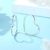 Boucles d'oreilles originales en argent Sterling 925 pour femmes, cerceau de perçage, or Rose, cœur, cadeau de mariage, bijoux de luxe, 2024