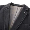 Męskie dżinsowe Blazers duże męskie odzież wierzchnią Spring Autumn Slim Streetwear Casual Blazer Men Ubranie Kurtka 240102