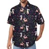 Camisas casuales para hombres Camisa suelta Hombres Vacaciones Azul Lunares Verano Gráfico Mangas cortas Blusas de gran tamaño frescas