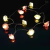 Decorative Flowers 1P 1.5m 10LED Rose Flower Led String Light Artificial Garland Fairy Lights For Wedding Valentine's Day Birthday Party