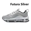 Trainer 97 MSCHF X INRI JESUS ​​RUNGER SHOES CLASSIC 97S MENS TRIPLE FUTURA Silver Bullet Maxs White Black Lce USA Crucifix Vapores Airs Tennis Sneakers S98